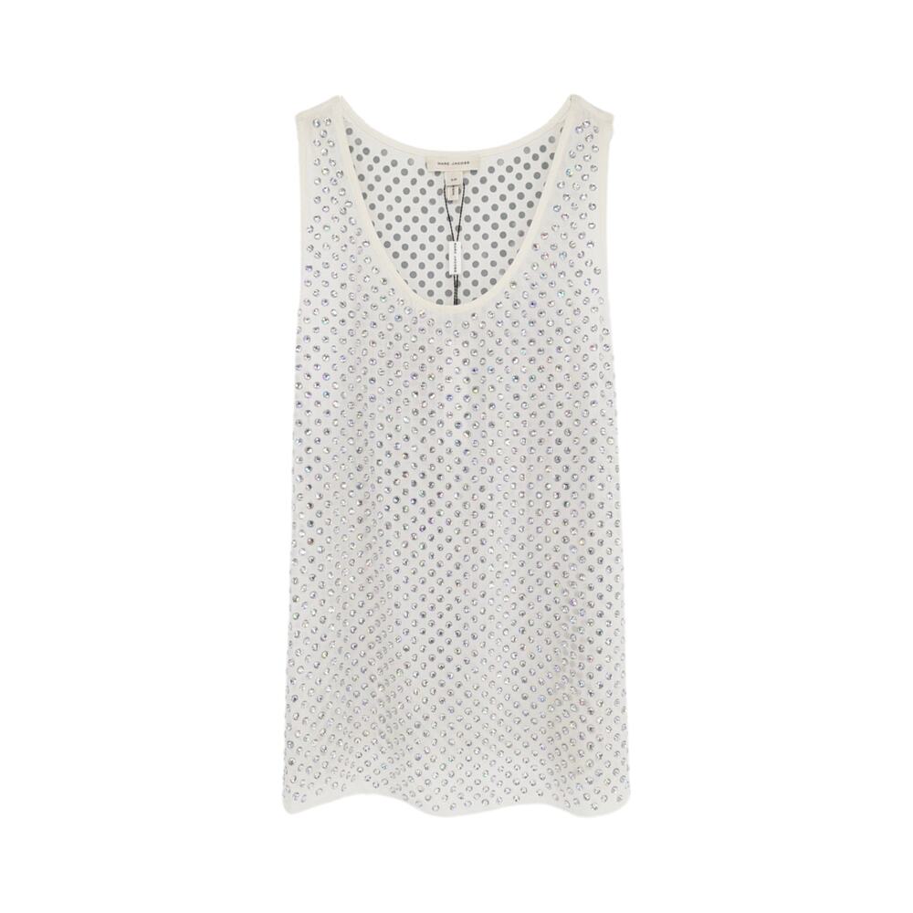 MARC JACOBS Rhinestone Embellished Tank Top S